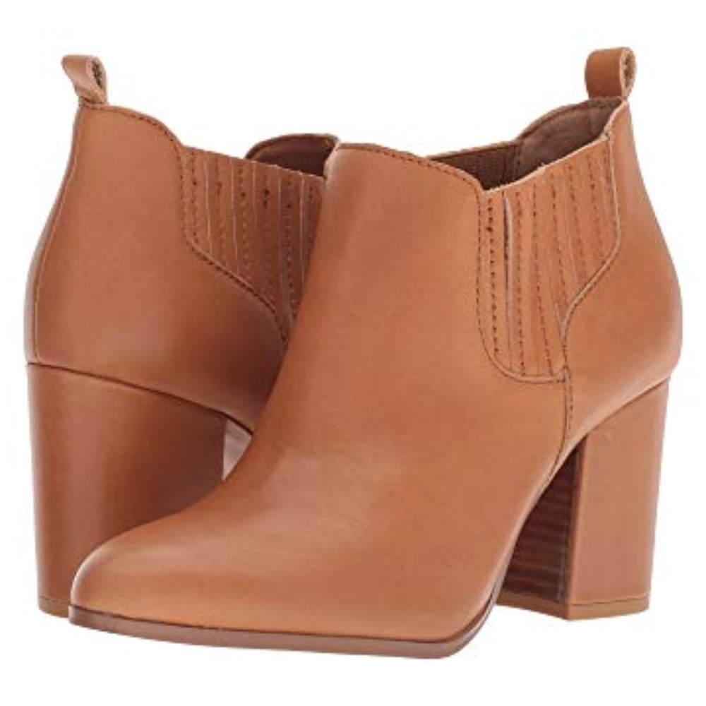 Kelsi Dagger Brooklyn Leather Ankle Bootie Sienna